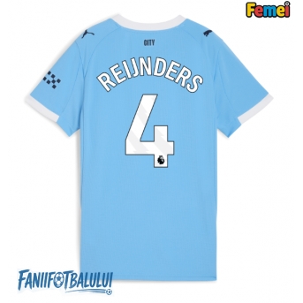 Manchester City Tijjani Reijnders #4 Tricou Fotbal Replică 2025-26 Femei Acasa